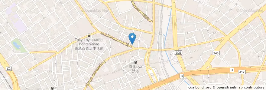 Mapa de ubicacion de 不二家レストラン en 日本, 東京都, 渋谷区.