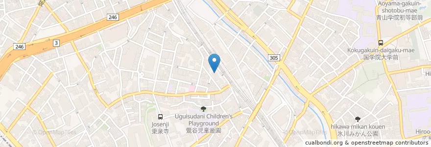 Mapa de ubicacion de 青山製図専門学校 en 日本, 東京都, 渋谷区.