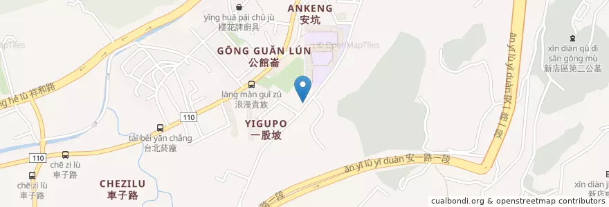 Mapa de ubicacion de 安居公教住宅 en تایوان, 新北市, 新店區.