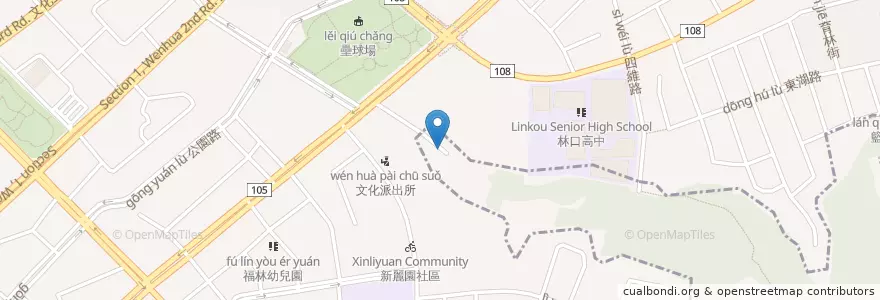 Mapa de ubicacion de 林口婦幼公園 en Taiwan, 新北市, 泰山區, 林口區.