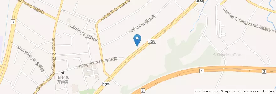 Mapa de ubicacion de 斬龍山遺址文化公園 en تايوان, تايبيه الجديدة, 土城區.