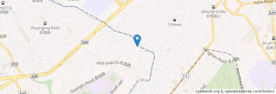 Mapa de ubicacion de 光華橋(保平路) en 타이완, 신베이 시, 융허 구.