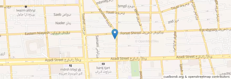 Mapa de ubicacion de دفتر پست en Iran, Teheran, شهرستان تهران, Teheran, بخش مرکزی شهرستان تهران.