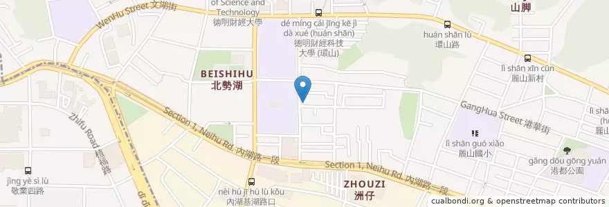 Mapa de ubicacion de 台灣冰工廠 en تایوان, 新北市, تایپه, 內湖區.