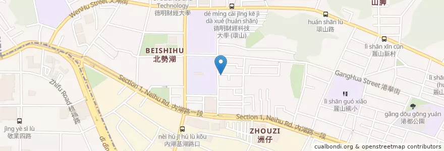 Mapa de ubicacion de 鴨香寶 en Taiwan, 新北市, Taipé, 內湖區.