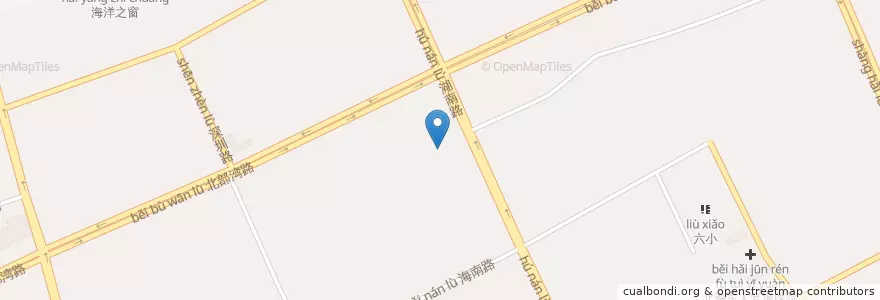 Mapa de ubicacion de 东街街道 en چین, گوانگشی, 北海市, 海城区 (Haicheng), 东街街道.