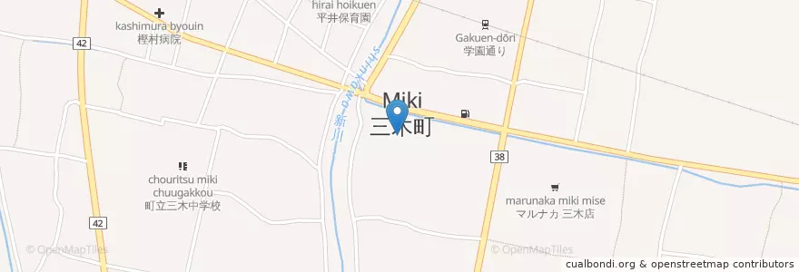 Mapa de ubicacion de 三木町役場 en 일본, 가가와현, 木田郡, 三木町.