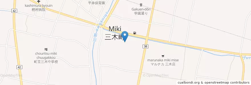Mapa de ubicacion de 三木消防署 en ژاپن, 香川県, 木田郡, 三木町.