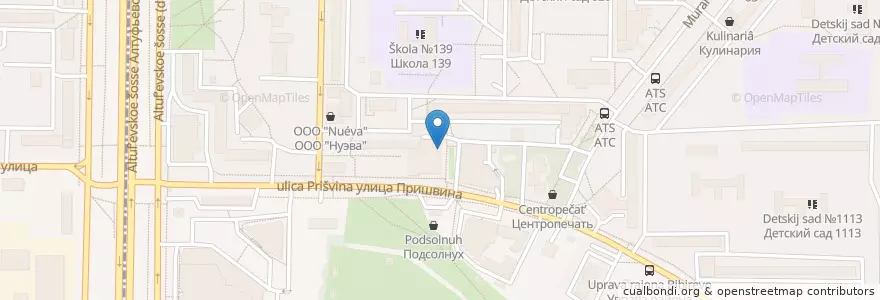 Mapa de ubicacion de ООО "Балтфарм" en Rusia, Distrito Federal Central, Москва, Северо-Восточный Административный Округ, Район Бибирево.