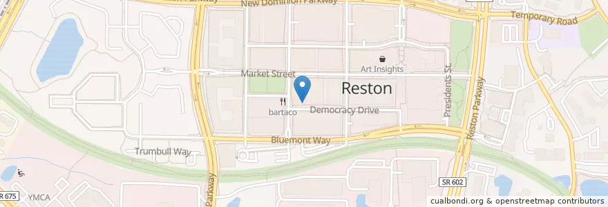 Mapa de ubicacion de PassionFish en Соединённые Штаты Америки, Виргиния, Fairfax County, Reston, Reston.