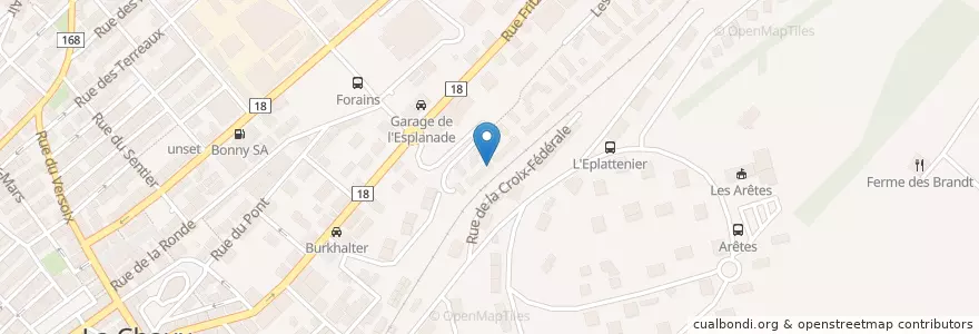 Mapa de ubicacion de Atelier Grand Cargo en Швейцария, Невшатель, Община Ла-Шо-Де-Фон, La Chaux-De-Fonds.