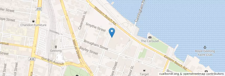 Mapa de ubicacion de Costa Hall en Австралия, Виктория, City Of Greater Geelong.