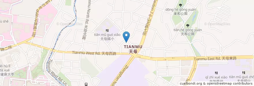 Mapa de ubicacion de 星巴客天玉門市 en Taiwan, 新北市, Taipei, 北投區, 士林區.