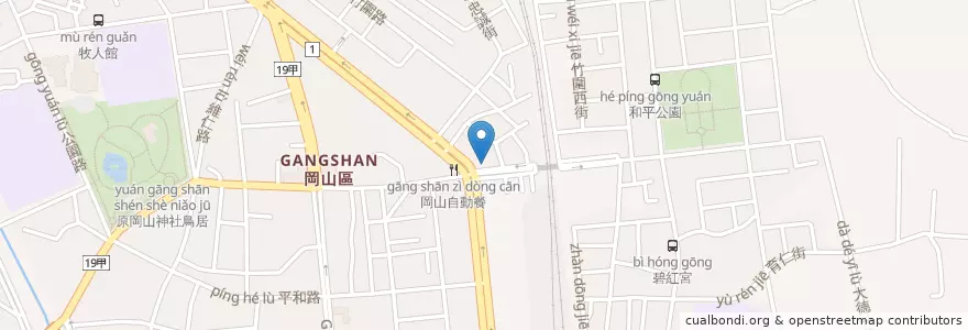 Mapa de ubicacion de 佳香品味 en تايوان, كاوهسيونغ, 岡山區.