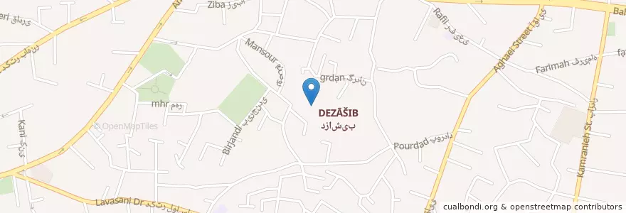 Mapa de ubicacion de کافه بیزی en Iran, Teheran, شهرستان شمیرانات, Teheran, بخش رودبار قصران.