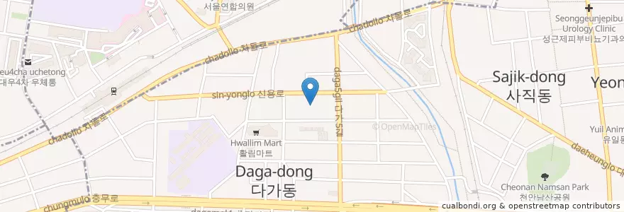 Mapa de ubicacion de 일봉동행정복지센터 en 대한민국, 충청남도, 천안시, 동남구.