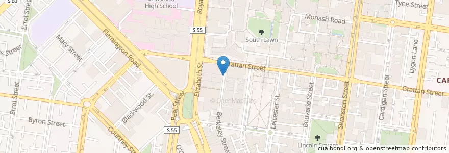 Mapa de ubicacion de University Square Car Park en Avustralya, Victoria, City Of Melbourne.