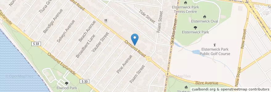Mapa de ubicacion de Ebisu Kitchen en Australien, Victoria, City Of Port Phillip.
