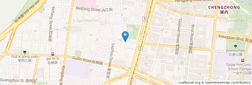 Mapa de ubicacion de 宏城漢堡城 en 臺灣, 新北市, 臺北市, 萬華區.