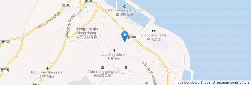 Mapa de ubicacion de 西曬咖啡 en تايوان.