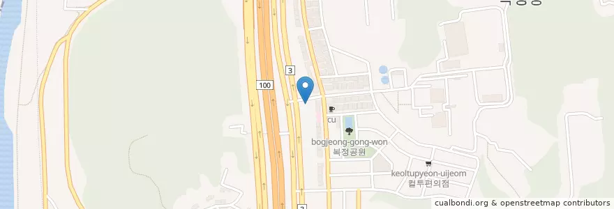 Mapa de ubicacion de 경원셀프주유소 en Corea Del Sud, Gyeonggi, 수정구.