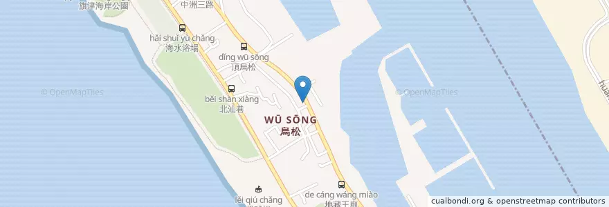 Mapa de ubicacion de 旗津麥當勞 en 臺灣, 高雄市, 旗津區.