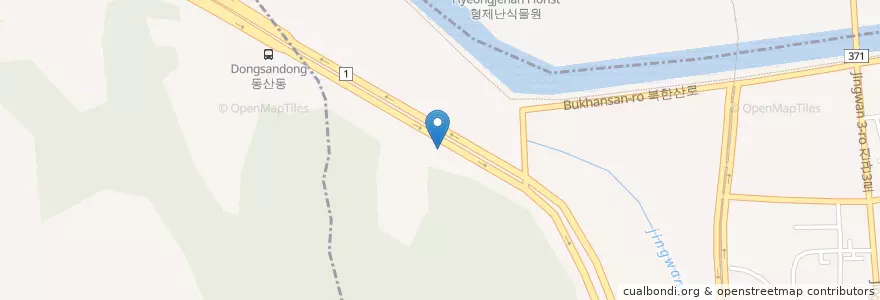 Mapa de ubicacion de 은평드림주유소 en 대한민국, 서울, 은평구, 진관동.