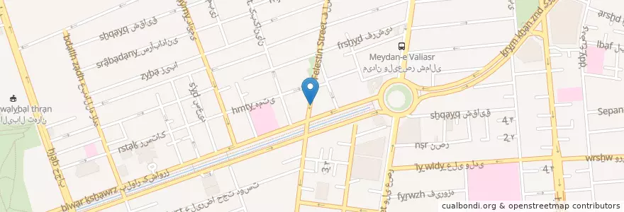 Mapa de ubicacion de کافه رستوران دنج en ایران, استان تهران, شهرستان تهران, تهران, بخش مرکزی شهرستان تهران.