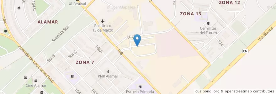 Mapa de ubicacion de Terminal Alamar (P3-P11) en كوبا, La Habana, Habana Del Este, Micro Industrial.