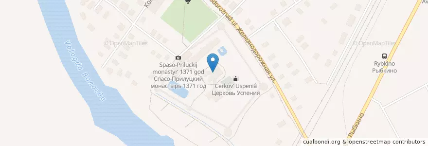 Mapa de ubicacion de Собор Всемилостивого Спаса 1537 год en Russia, Northwestern Federal District, Vologda Oblast, Vologodsky District, Vologda.