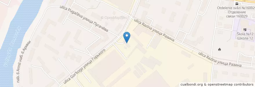 Mapa de ubicacion de Шелл en Rusland, Северо-Западный Федеральный Округ, Oblast Vologda, Вологодский Район, Городской Округ Вологда.