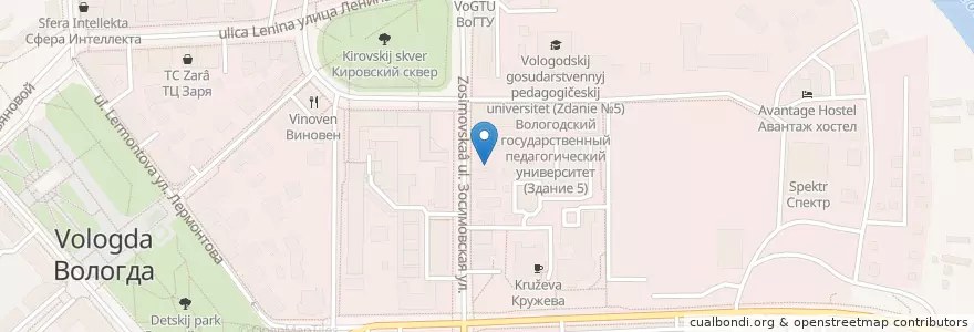 Mapa de ubicacion de Евангельская церковь преображение en Russia, Northwestern Federal District, Vologda Oblast, Vologodsky District, Vologda.