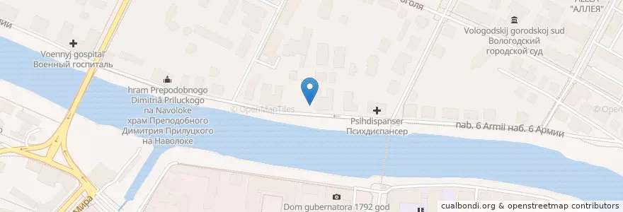 Mapa de ubicacion de Красный Мост en Rusland, Северо-Западный Федеральный Округ, Oblast Vologda, Вологодский Район, Городской Округ Вологда.