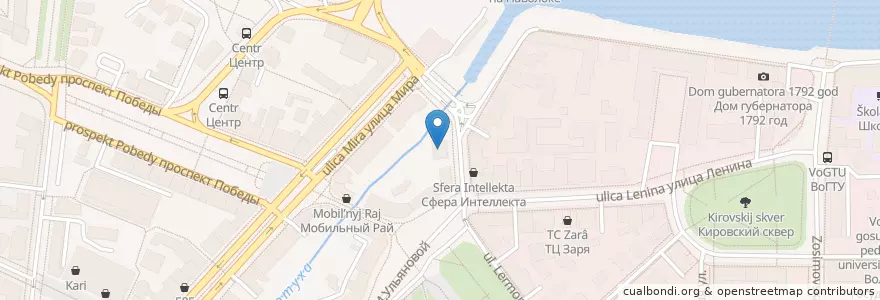 Mapa de ubicacion de Food Hall en Rusland, Северо-Западный Федеральный Округ, Oblast Vologda, Вологодский Район, Городской Округ Вологда.
