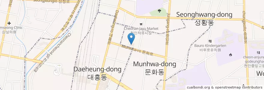 Mapa de ubicacion de 문성동행정복지센터 en Zuid-Korea, Chungcheongnam-Do, 천안시, 동남구, 문화동.