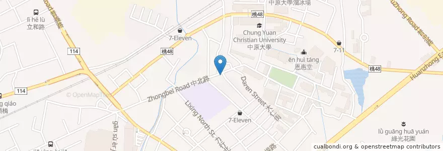 Mapa de ubicacion de 八方雲集 en 台湾, 桃園市, 中壢区.