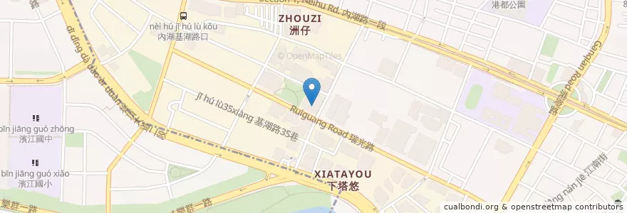 Mapa de ubicacion de 吉野家 en 台湾, 新北市, 台北市, 内湖区.