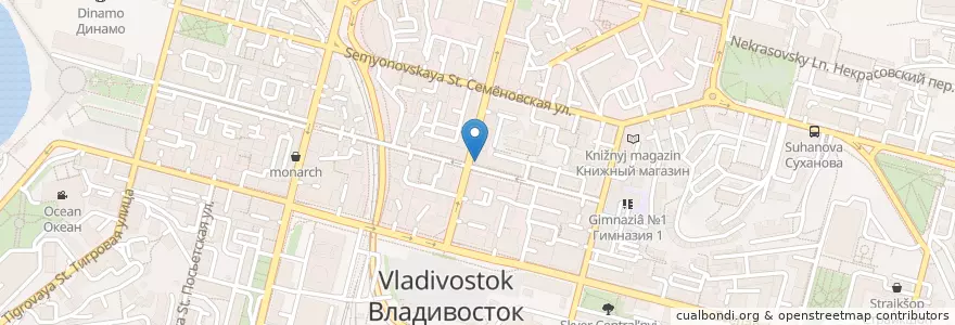 Mapa de ubicacion de Аптека №33 en ロシア, 極東連邦管区, 沿海地方, ウラジオストク管区.