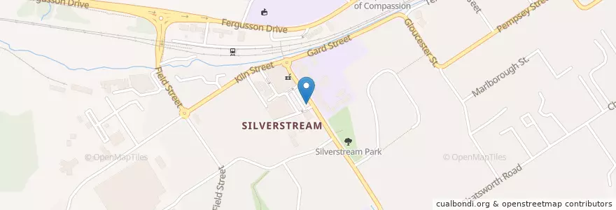 Mapa de ubicacion de Silverstream (New World) en New Zealand / Aotearoa, Wellington, Upper Hutt City.