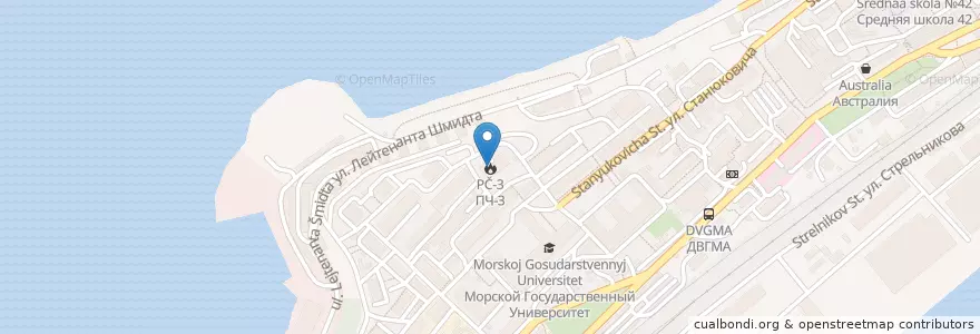Mapa de ubicacion de ПЧ-3 en Россия, Дальневосточный Федеральный Округ, Приморский Край, Владивостокский Городской Округ.