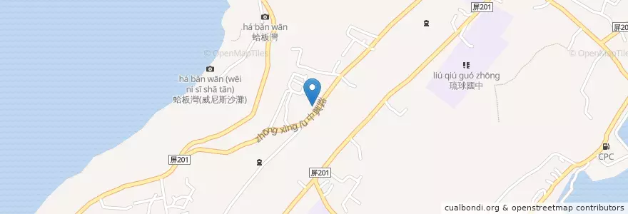 Mapa de ubicacion de Free4Ocean en Taiwan, 臺灣省, 屏東縣, 琉球鄉.
