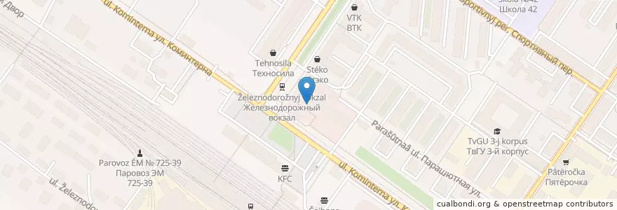 Mapa de ubicacion de Макдоналдс en Russie, District Fédéral Central, Oblast De Tver, Городской Округ Тверь, Калининский Район.