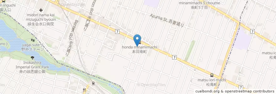Mapa de ubicacion de 武蔵野市立南保育園 en Jepun, 東京都, 武蔵野市.