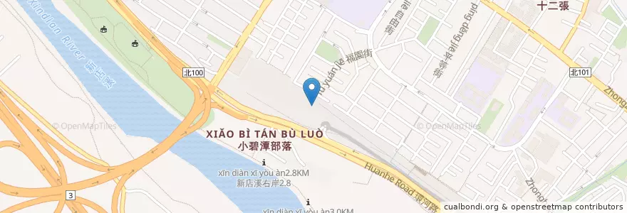 Mapa de ubicacion de 京站時尚廣場小碧潭店停車場 en Taiwan, New Taipei, Xindian District.