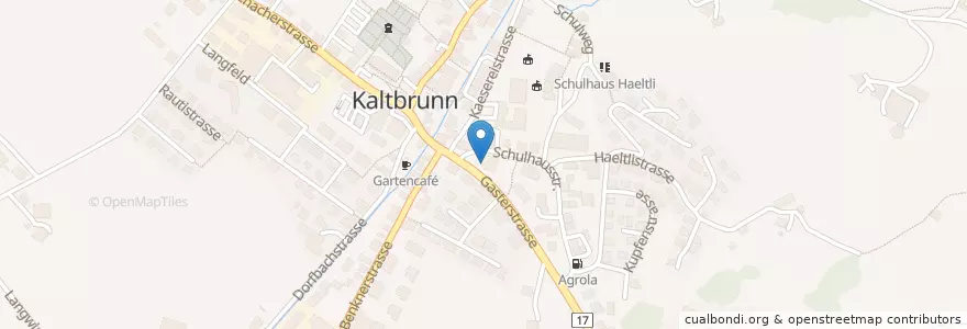 Mapa de ubicacion de Bank Linth en Switzerland, Sankt Gallen, Wahlkreis See-Gaster, Kaltbrunn.