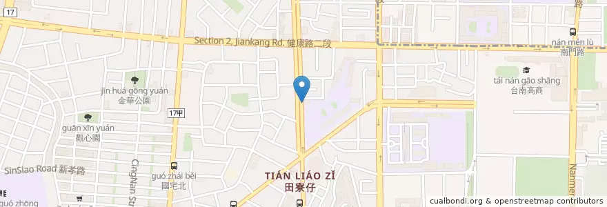 Mapa de ubicacion de 新興國小站 en 臺灣, 臺南市, 南區.
