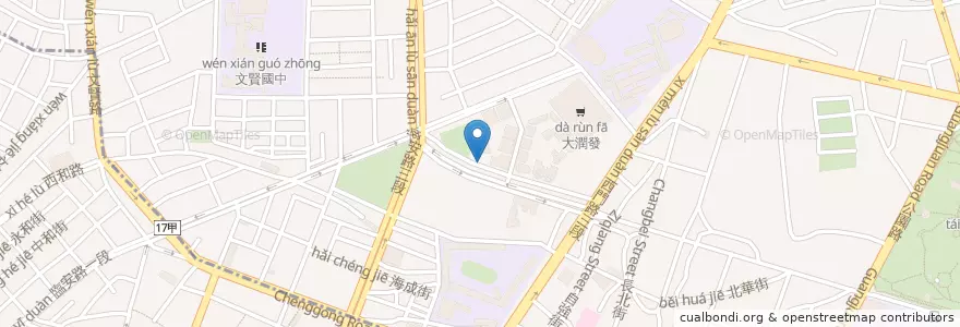 Mapa de ubicacion de 和順公園站 en تایوان, 臺南市, 北區.