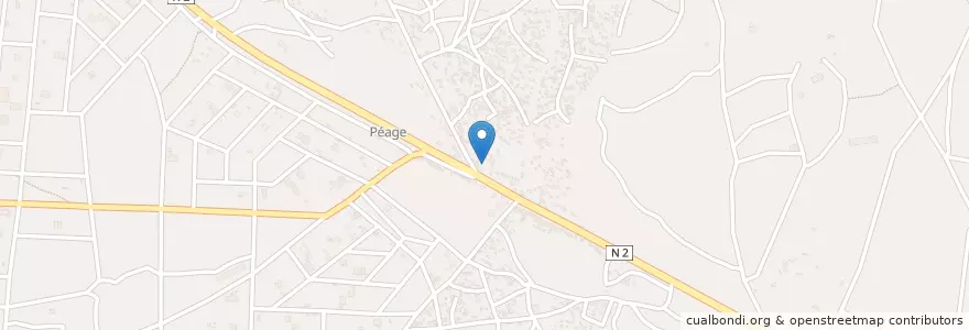 Mapa de ubicacion de Le peage en 布基纳法索, Centre, Kadiogo, 瓦加杜古.