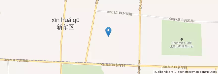 Mapa de ubicacion de 革新街街道 en 中国, 河北省, 石家庄市, 桥西区, 革新街街道.