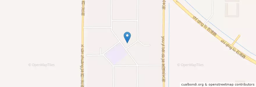 Mapa de ubicacion de 天苑街道 en 中国, 河北省, 石家庄市, 新华区.